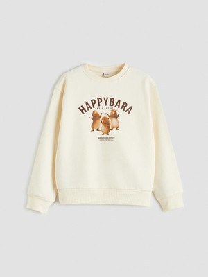 Lc Waikiki Yeni Sezon Baskılı Kız Çocuk Kalın Sweatshirt