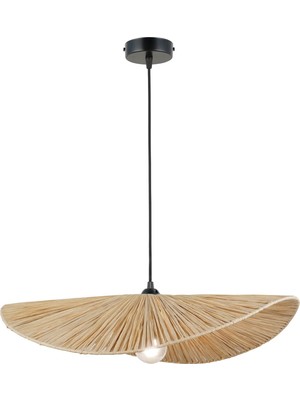 AyrStore Lucea Dresa 06 55'lik Küçük Boy Tekli Sarkıt, Doğal Ahşap
