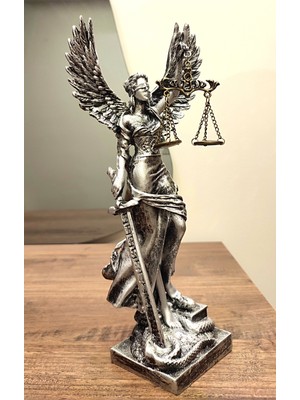 Antioch Art and Design Dekoratif Adalet Biblo Adalet Tanrıçası Nemesis /themis Biblo Dekoratif Hediyelik Heykel