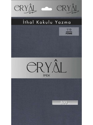 Eryal İpek Yazma Eryal Ipek Düz Renk Poşetli Oyalık Yazma 119 Füme