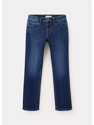 MANGO Kids Pamuklu slim fit jean pantolon