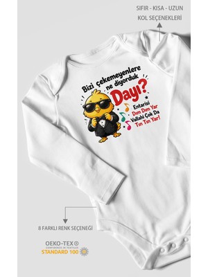 Morivo Kids Bizi Çekemeyenlere Ne Yazılı Uzun Kollu Bebek Body %100 Pamuk