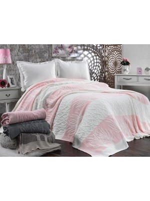 Doux Home Collection Doux Home Ağaç Rekli Desen Triko Yatak Örtüsü 220 x 240