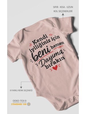 Morivo Kids Dayıya Özel Kısa Kollu Bebek Body %100 Pamuk