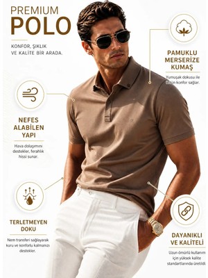Luxic Core Luxıc Core Erkek Premium Polo Yaka Regular Günlük Tişört