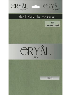 Eryal İpek Yazma Eryal Ipek Düz Renk Poşetli Oyalık Yazma 198 Badem Yeşili