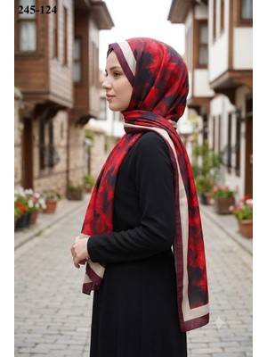 Sharell Soft Pamuk Şal (Bordo Serisi) 245-124