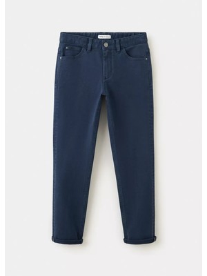 MANGO Kids Pamuklu kıvrık paçalı jean