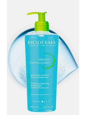 Bioderma Sebium Foaming Gel Karma Yağlı ve Akne Eğilimli Ciltler Için Yüz ve Vücut Temizleme Jeli 500 ml