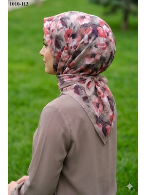 Moon Scarf Desenli Bambu Pamuk Eşarp 1010-113