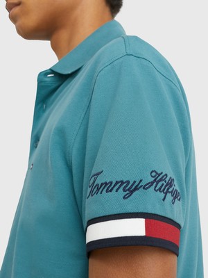 Tommy Hilfiger Flag Cuff Slım Polo