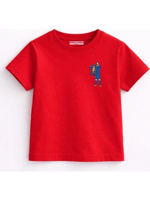 Rabona Fashion Messi Ikonik Anlar Çift Baskılı Çocuk Tişört