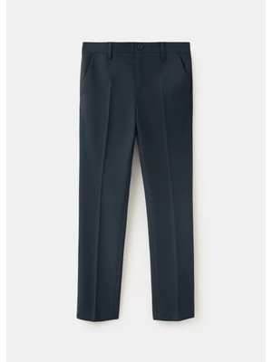 MANGO Kids Düz kesim kumaş pantolon
