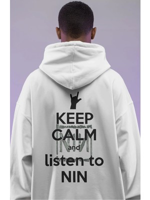 Sevbano Nin Rock Metal Müzik Grubu Sırt Baskılı Unisex Oversize Premium Hoodie
