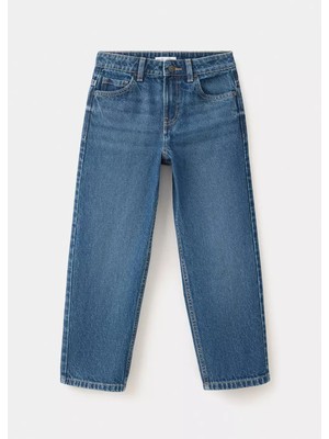 MANGO Kids Düz kesim jean pantolon