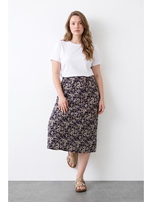Stil Diva Beli Lastikli Esnek Maxi Etek