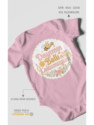 Morivo Kids Dayımın Ballı Lokumuyum Kısa Kollu Bebek Body %100 Pamuk