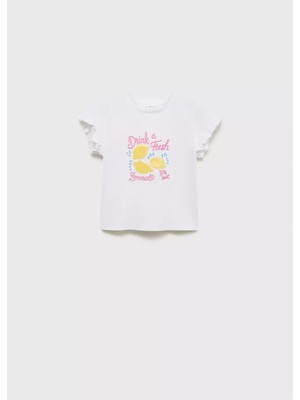 MANGO Baby Fırfırlı desenli tişört