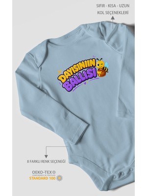Morivo Kids Uzun Kol Dayısının Ballısı Bebek Body %100 Pamuk