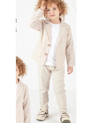 Baby Kids Colors Erkek Çocuk Keten Ceketli Spor Takım Elbise/ Gösteri /özel Gün/mezuniyet Spor Takım Elbise