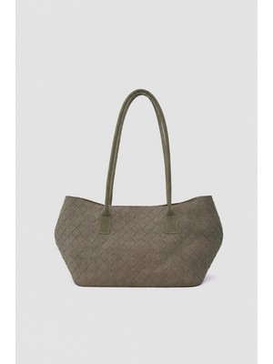 Suvenno Velora Süet Shopper Omuz Çantası