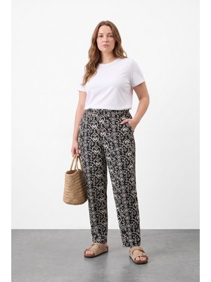 Stil Diva Havuç Kesim Cepli Lastikli Pantolon