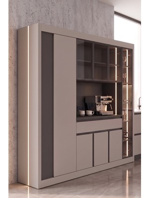 Avm 24 Nero Multi Kahve Köşesi 235 cm 2833 Gri-Karbon Gri