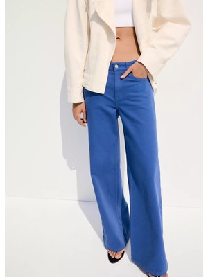 Mango Wide Leg Düşük Belli Jean Pantolon