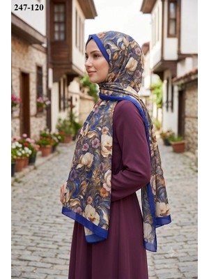 Sharell Fransız Ipeği Şal (Saks Mavisi) 247-120