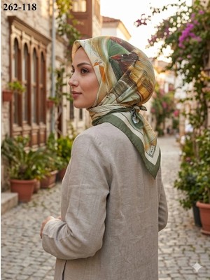 Moon Scarf Desenli Bambu Pamuk Eşarp 262-118