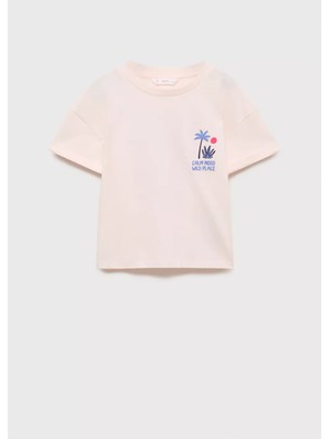 MANGO Kids Desenli pamuklu tişört