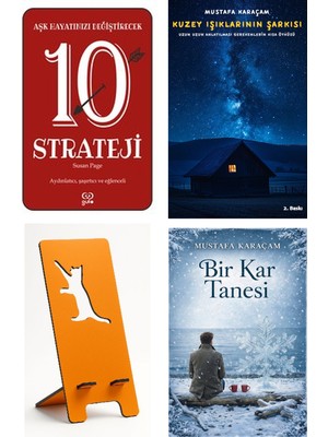 Gufo Aşk Hayatınızı Değiştirecek 10 Strateji - Susan Page + Kuzey Işıklarının Şarkısı + Telefon Tutucu + Bir Kar Tanesi