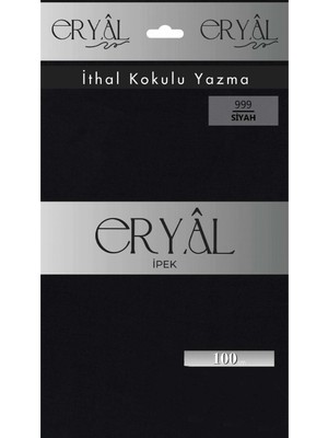 Eryal İpek Yazma Eryal Ipek Düz Renk Poşetli Oyalık Yazma 999 Siyah