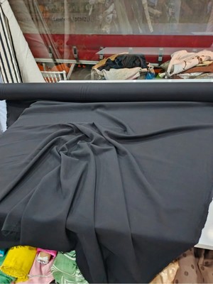 Grand Tekstil Kumaş % 93 Viskon Siyah Elbise Tunik Pantolon Ipeksi Yumuşak Doku 220 gr