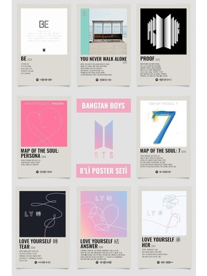 AyrStore 512 Store Bts Müzik Albüm Poster Seti, Btsmüzikseti