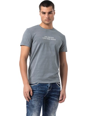 Cipo & Baxx Erkek Regular Fit Baskılı Pamuklu T-Shirt CT827