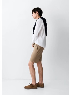 MANGO Teen Pamuklu bermuda şort