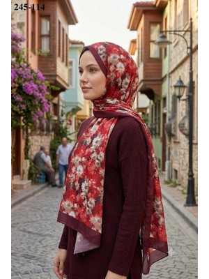 Sharell Soft Pamuk Şal (Bordo Serisi) 245-114