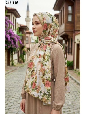 Sharell Fransız Ipeği Şal (Yağ Yeşili) 248-115