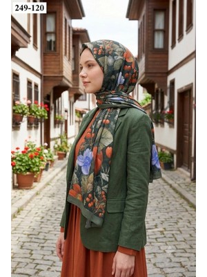 Sharell Fransız Ipeği Şal (Haki) 249-120