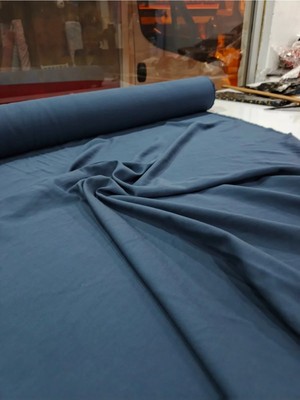 Grand Tekstil Kumaş % 93 Viskon Lacivert Elbise Tunik Pantolon Ipeksi Yumuşak Doku 220 gr