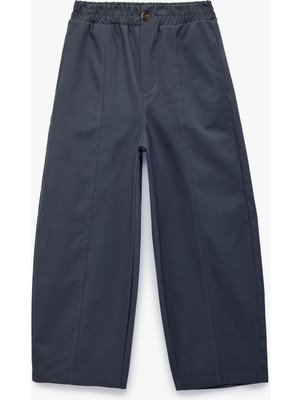 Koton Pamuklu Beli Lastikli Oversize Gabardin Pantolon