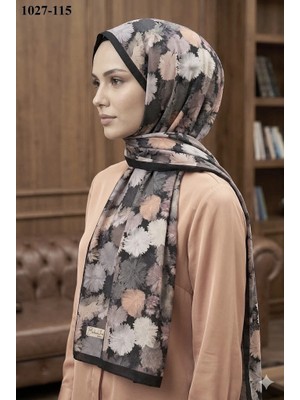 Belinda Scarf Bambu Kraş Pamuk Şal (Siyah) 1027-115