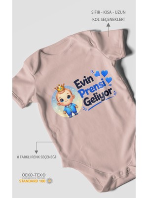 Morivo Kids Evin Prensi Geliyor! Kısa Kollu Bebek Body %100 Pamuk