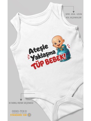 Morivo Kids Ateşle Yaklaşma Tüp Bebek Sıfır Kol Bebek Zıbını %100 Pamuk