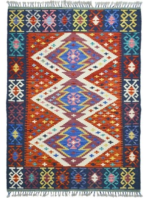 Kilim Co. Yünden El Dokuma Afgan Kilim 100X155 cm (1.55 M²)