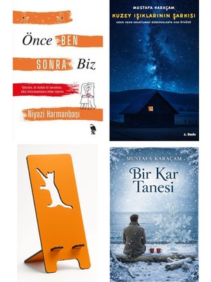 Nemesis Kitap Önce Ben Sonra Biz - Niyazi Harmanbaşı + Kuzey Işıklarının Şarkısı + Telefon Tutucu + Bir Kar Tanesi