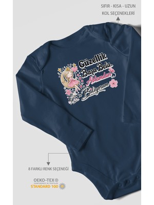 Morivo Kids Güzellik Başa Bela Ablamdan Biliyorum Uzun Kollu Bebek Body %100 Pamuk