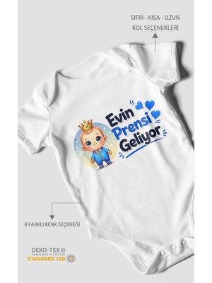 Morivo Kids Evin Prensi Geliyor! Kısa Kollu Bebek Body %100 Pamuk
