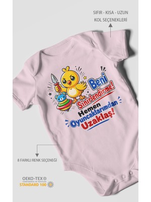 Morivo Kids Beni Sinirlendirme! Mesajlı Kısa Kollu Bebek Body %100 Pamuk